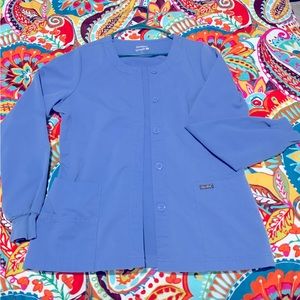 Sanibel Ceil Blue Scrub Jacket MED